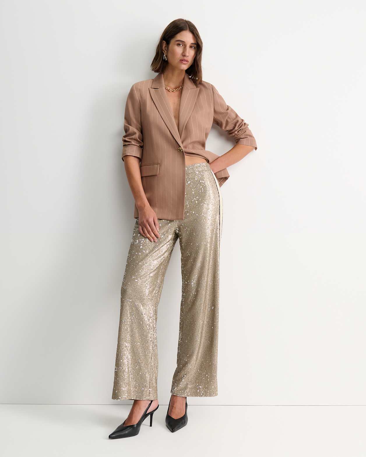 Sammi Sequin Pant in GOLD