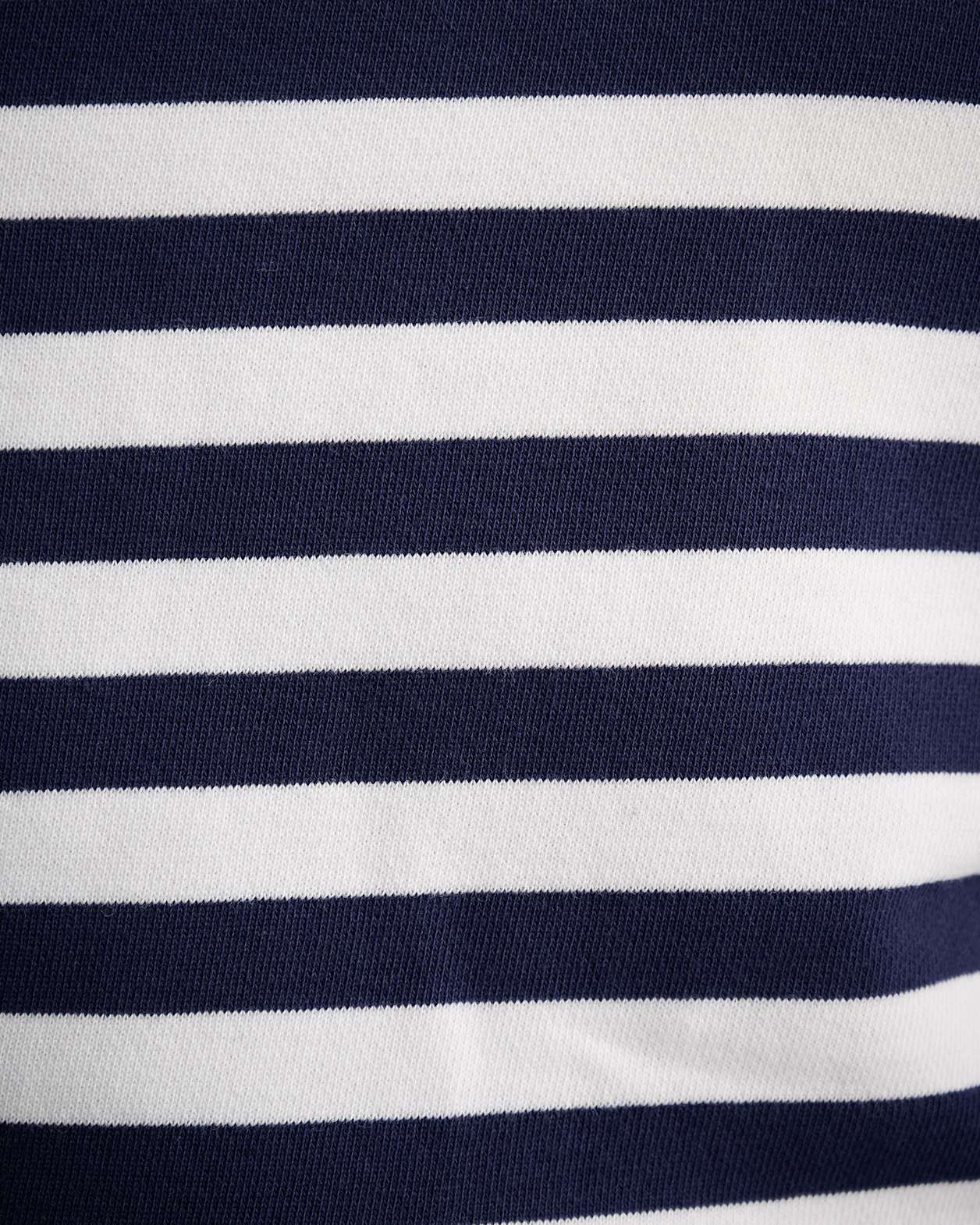 SC Stripe Quarter Zip Sweat in NAVY/WHITE