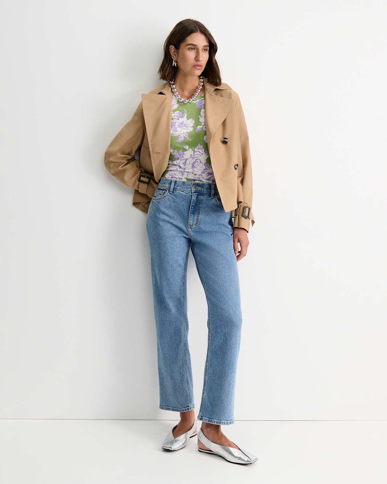 Bloom Liberty Long Sleeve Magic Tee in GREEN