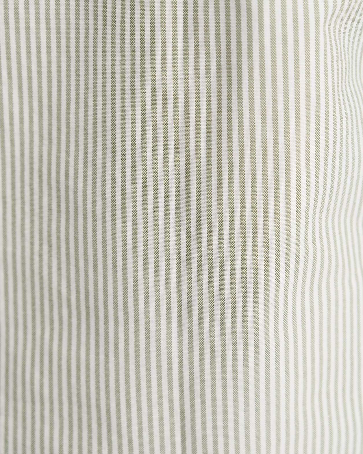 Oxford Stripe Long Sleeve Shirt in KHAKI