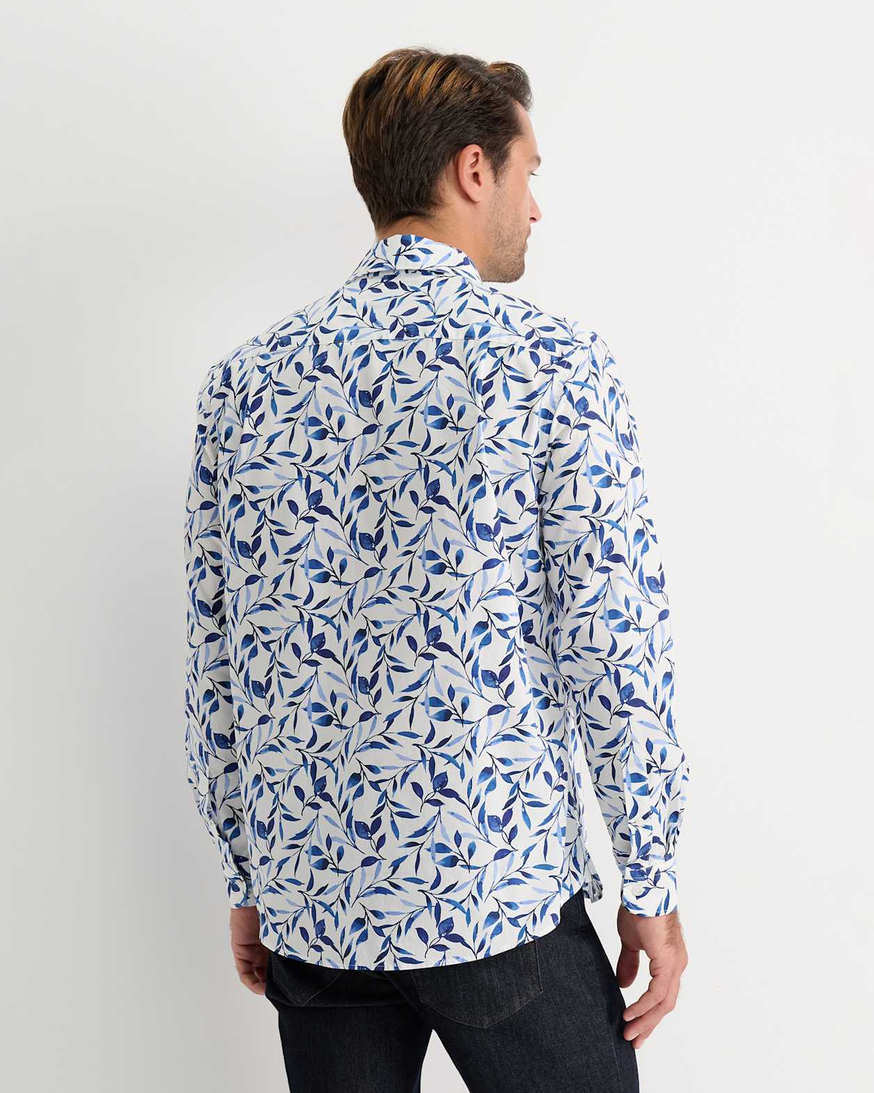 Wyella Long Sleeve Print Shirt in WHITE/MULTI