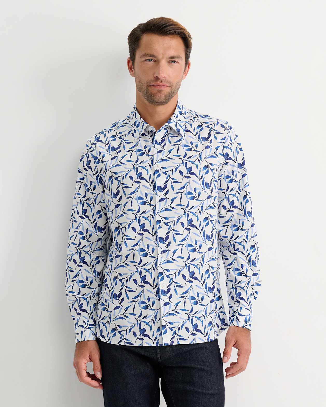 Wyella Long Sleeve Print Shirt in WHITE/MULTI
