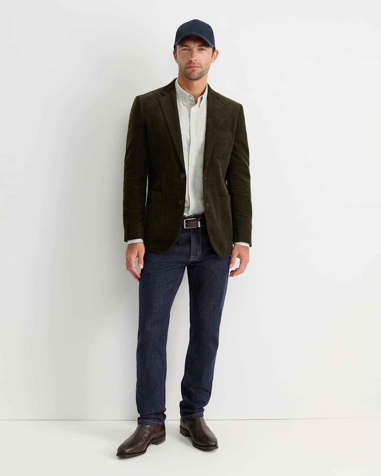 Caulfield Cord Blazer in KHAKI
