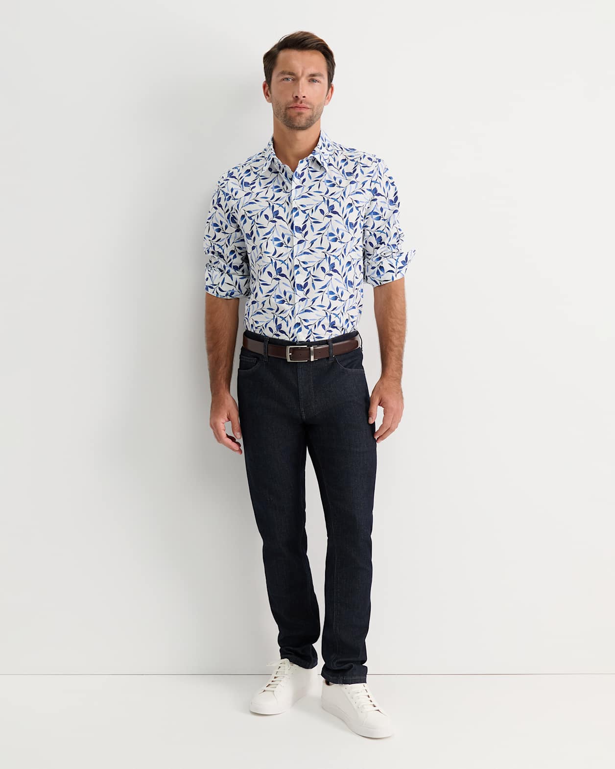 Wyella Long Sleeve Print Shirt in WHITE/MULTI