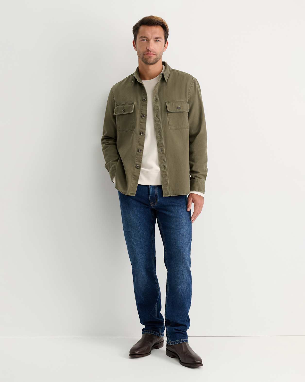 Jack Overshirt in DARK KHAKI