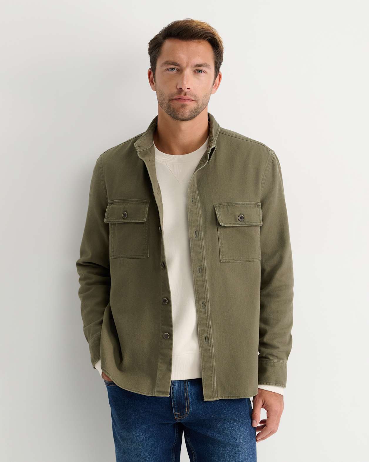 Jack Overshirt in DARK KHAKI