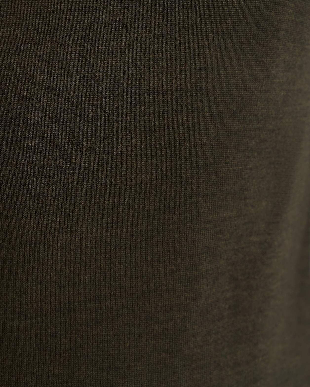 Merino V-Neck Knit in DARK KHAKI