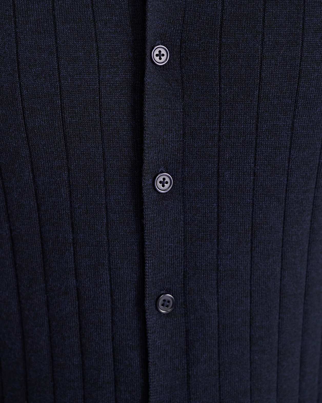 Angus Merino Knit Shirt in NAVY
