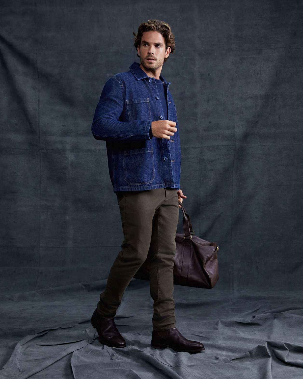 Tapered Bedford Jean in KHAKI