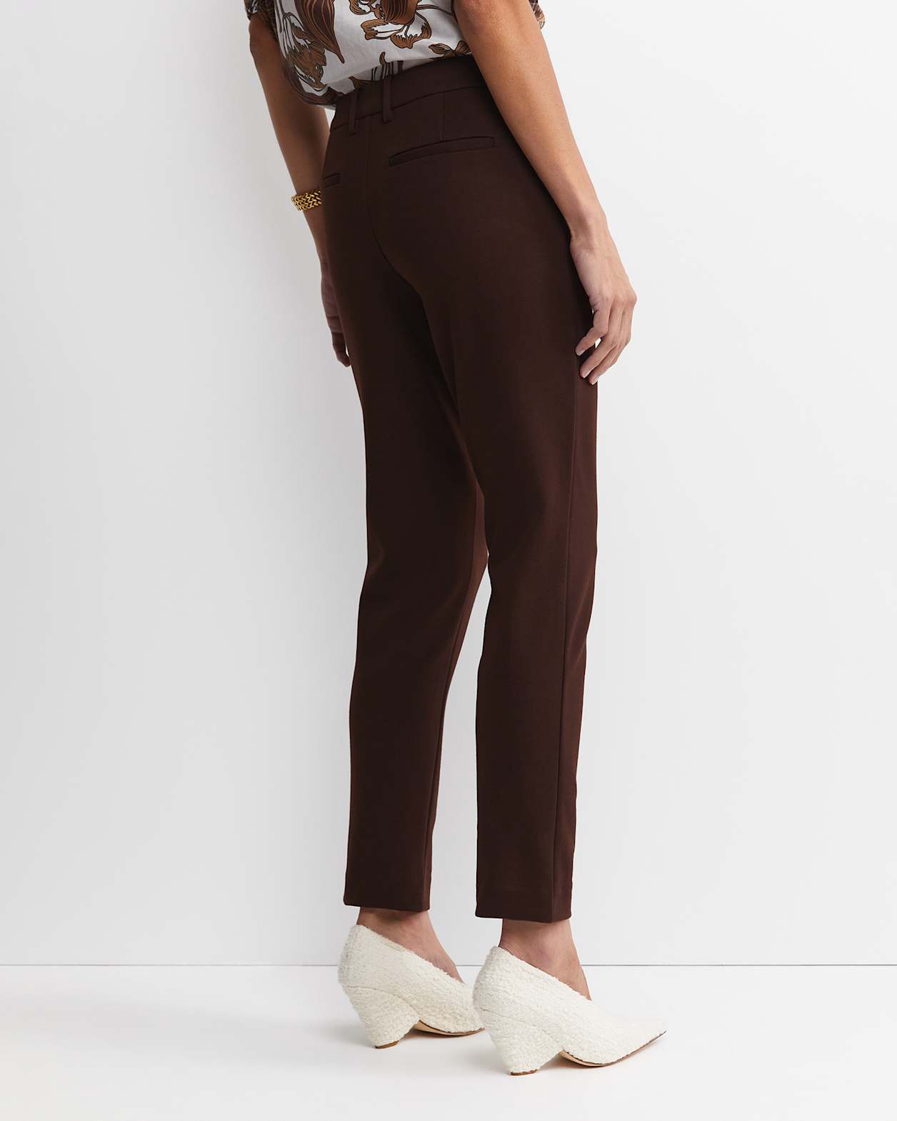 Evie Ponte Pant in CHOCOLATE