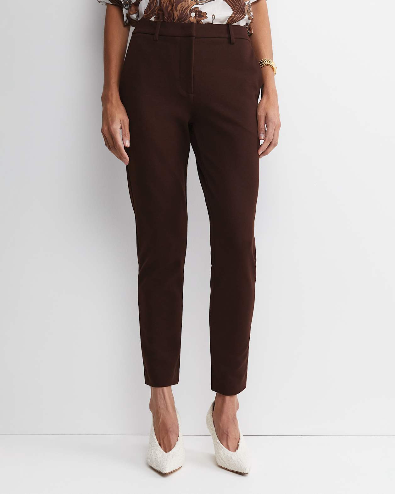 Evie Ponte Pant in CHOCOLATE