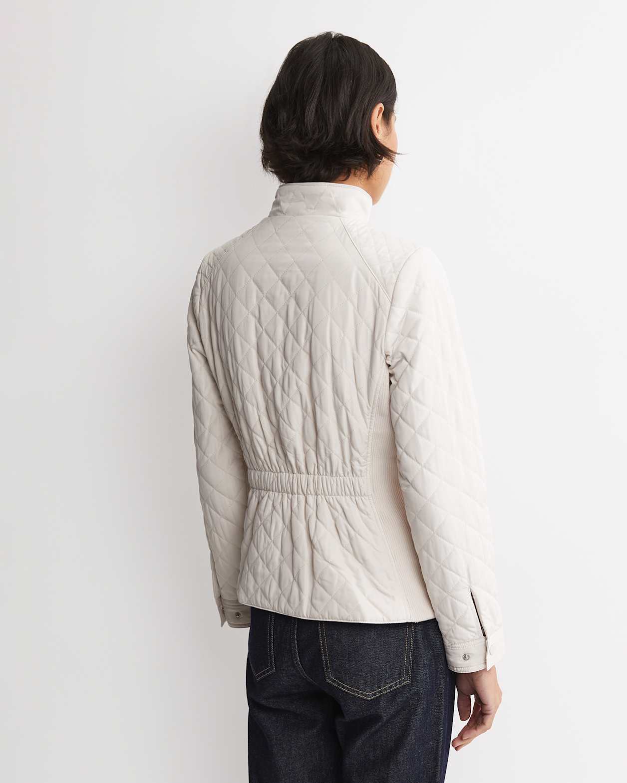 Vera Quilted Jacket in CHALK