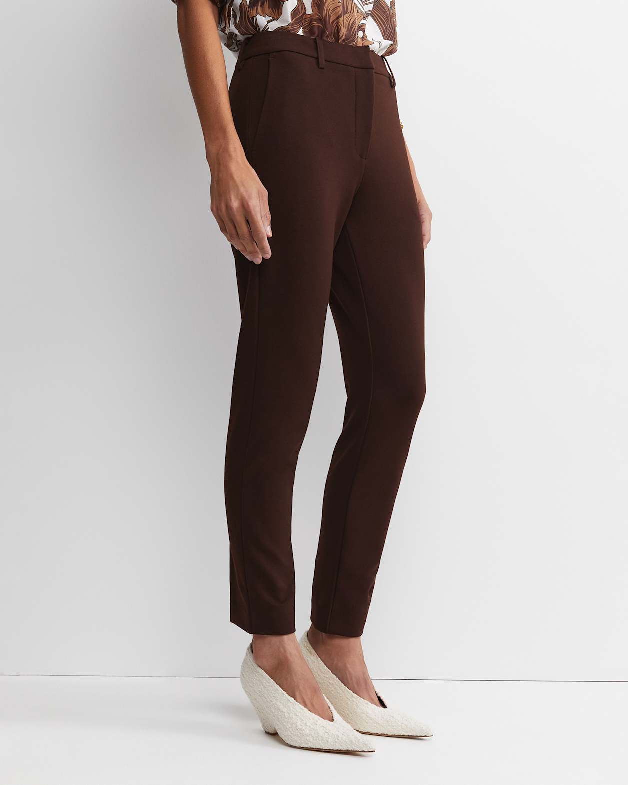 Evie Ponte Pant in CHOCOLATE