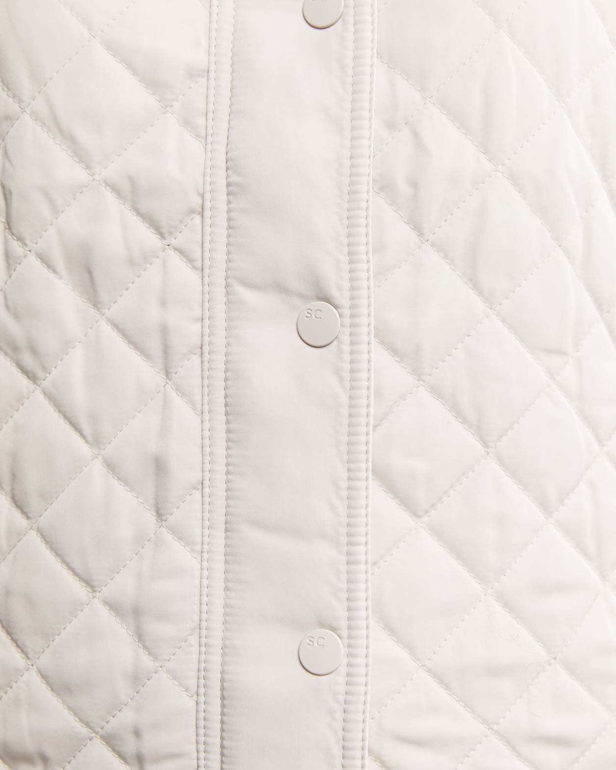 Vera Quilted Jacket in CHALK