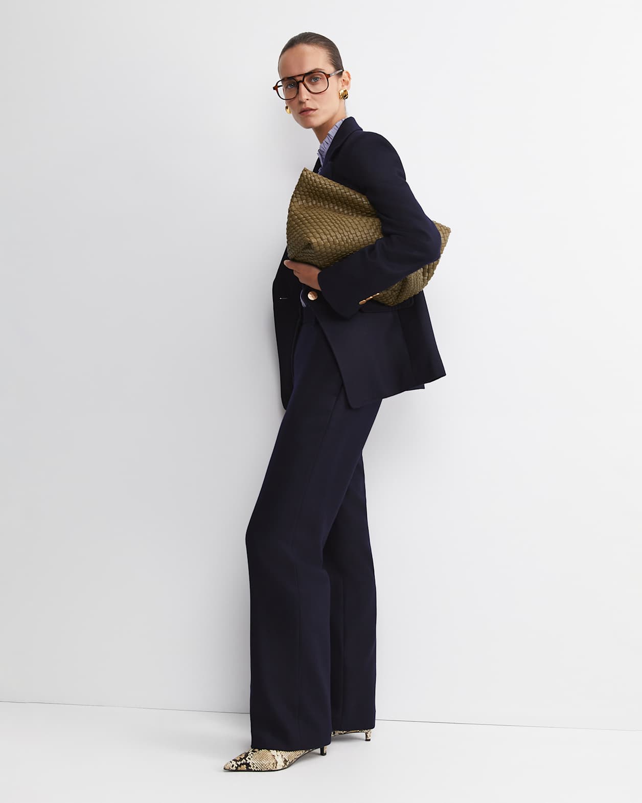 Frankie Single Breasted Blazer in NAVY