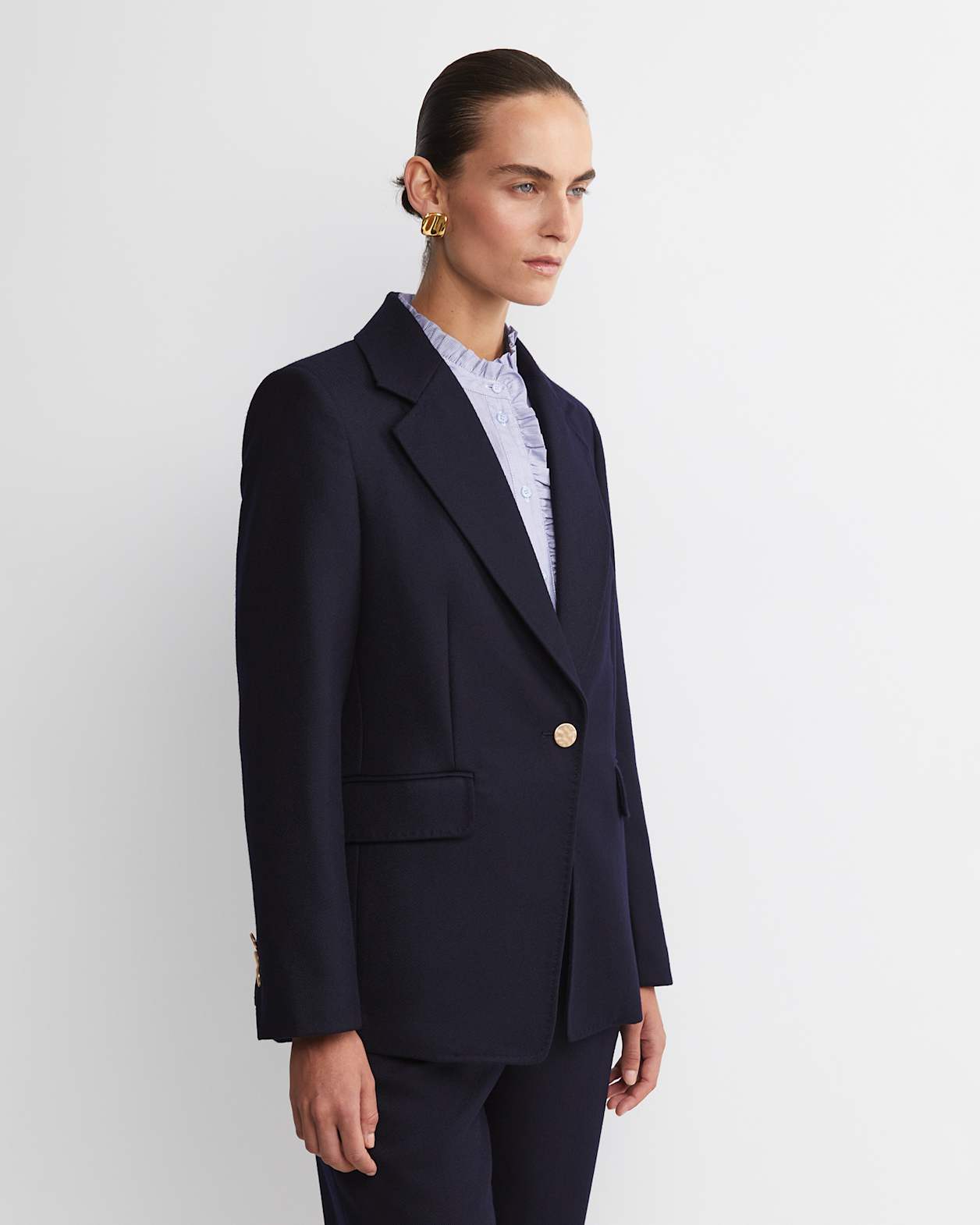 Frankie Single Breasted Blazer in NAVY