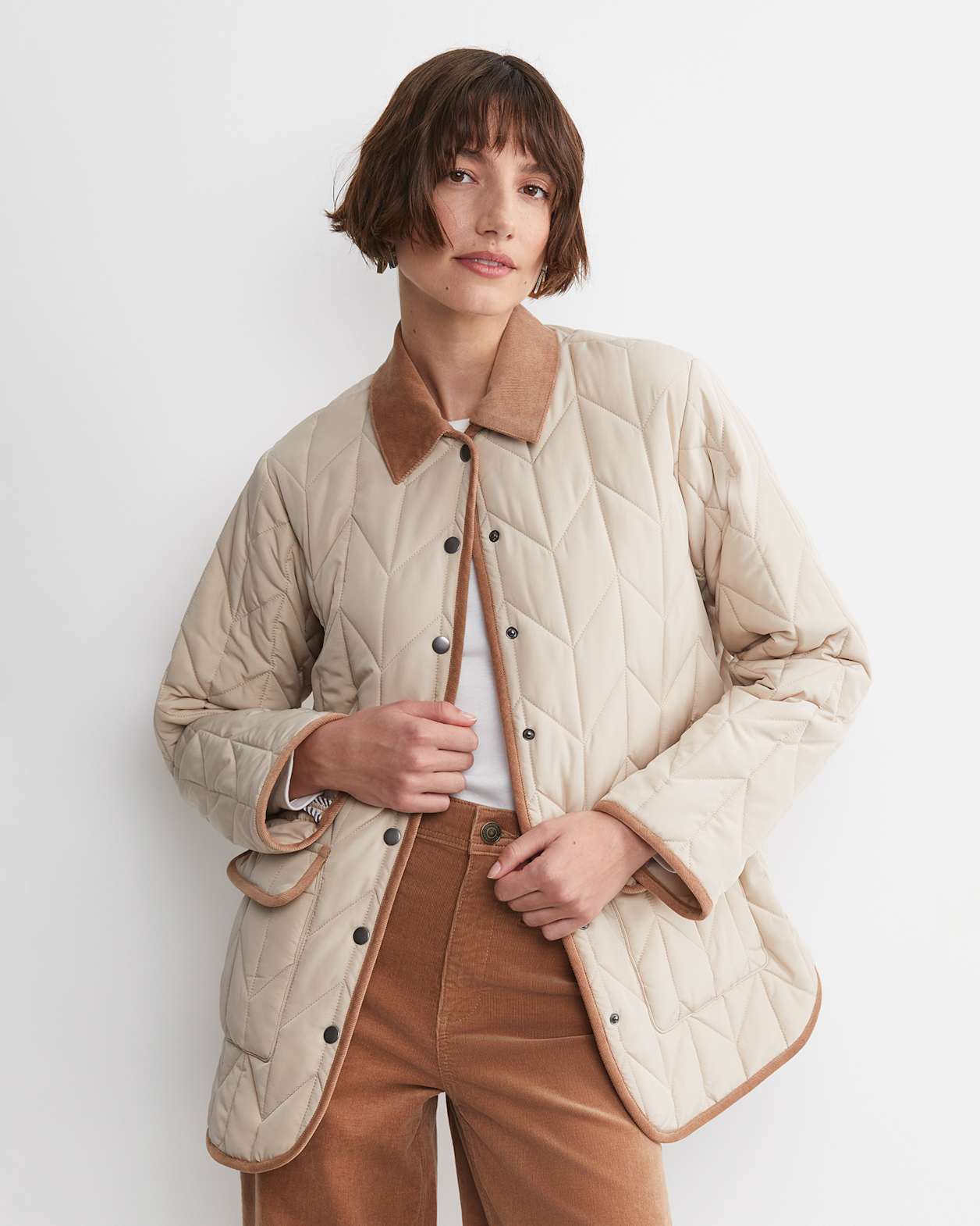 Gillian Lightweight Quilted Jacket in CANVAS