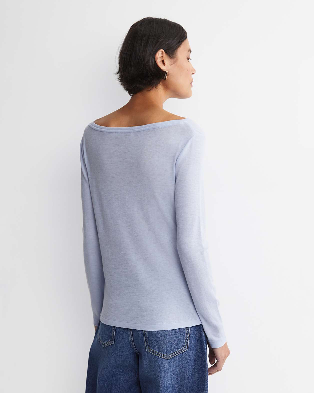 Gigi Babywool Twist Top in ICE BLUE