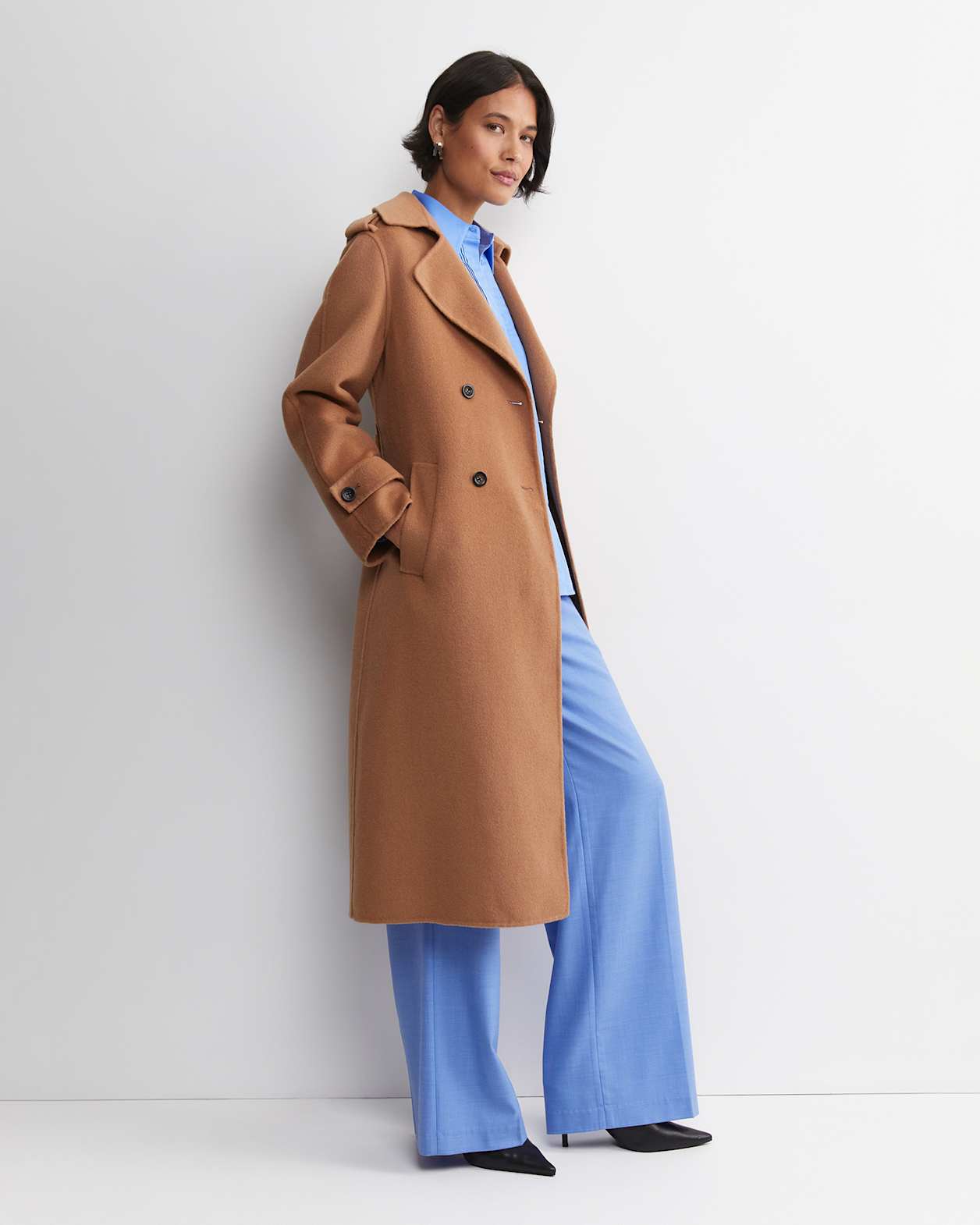 Martha Double Breasted Trench Coat in CAMEL
