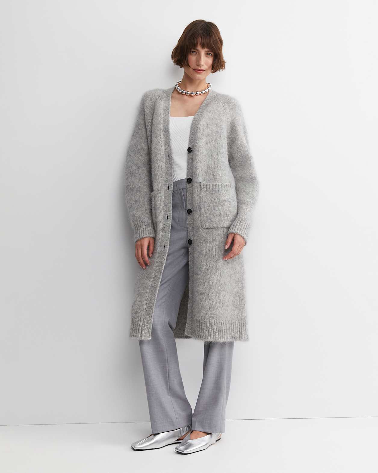 Sarish Cocoon Coatigan in GREY MARLE