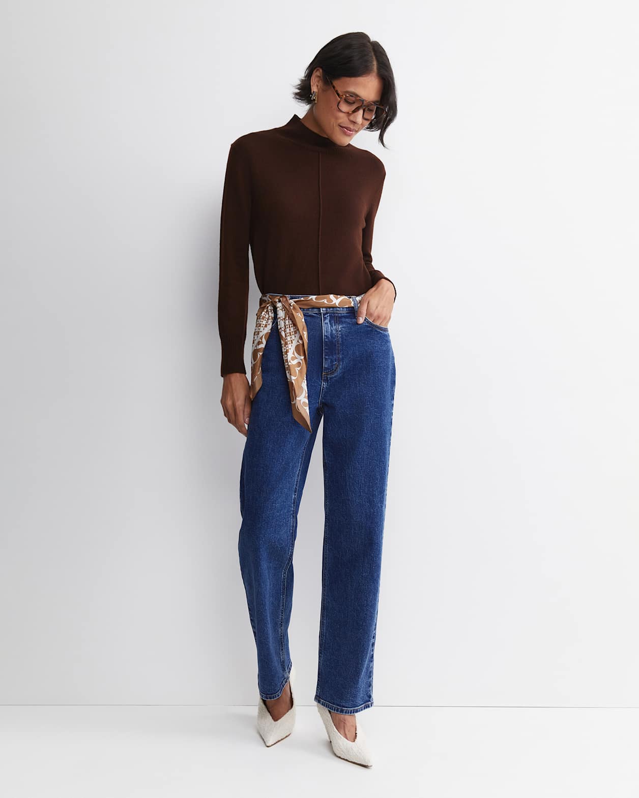 Cass Wool Sweater in CHOCOLATE