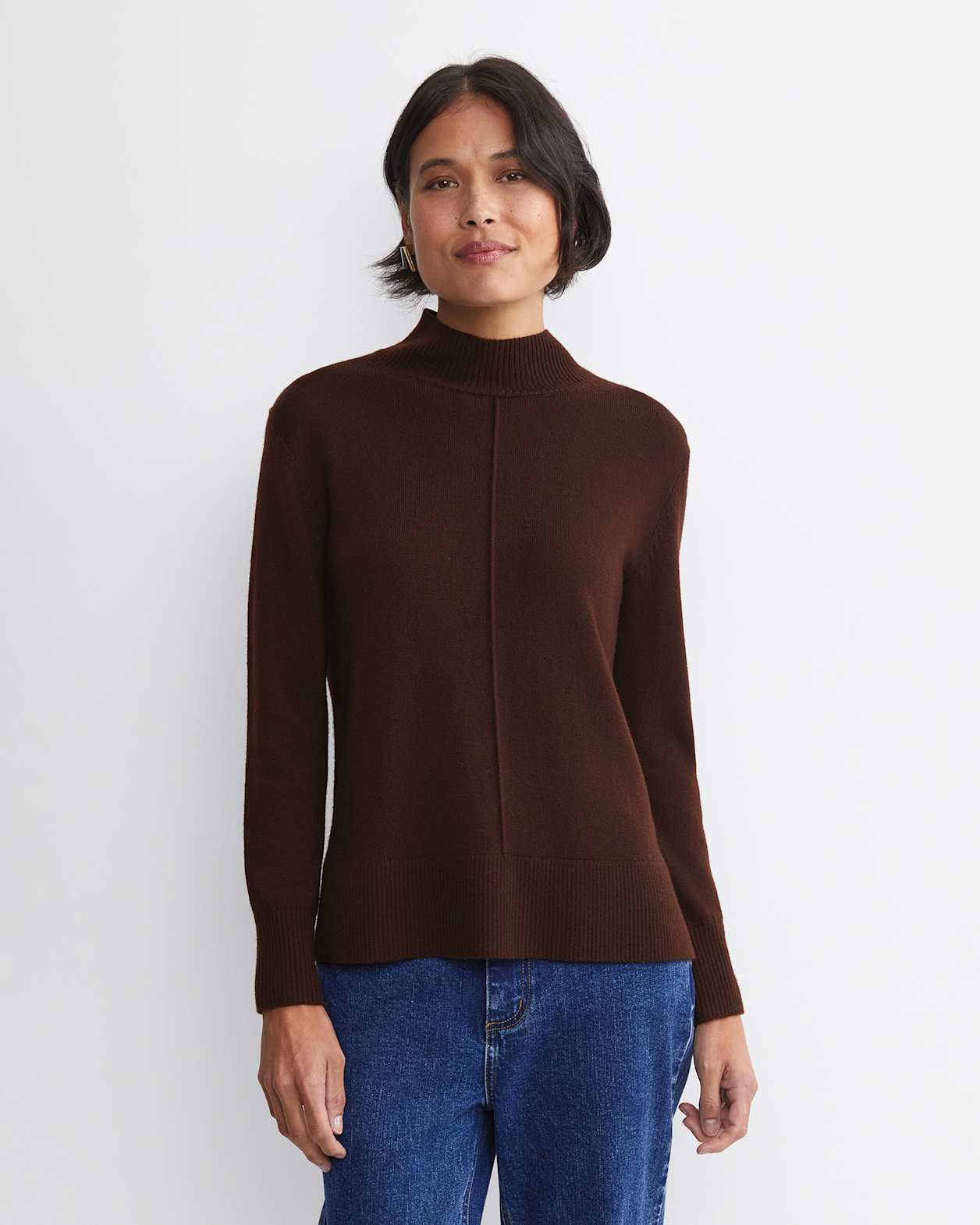 Cass Wool Sweater in CHOCOLATE
