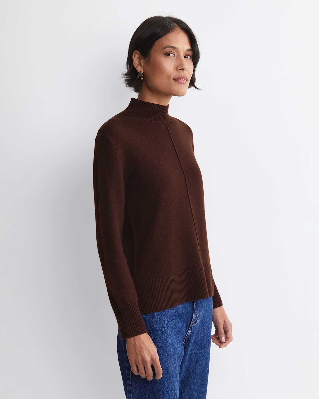 Cass Wool Sweater in CHOCOLATE