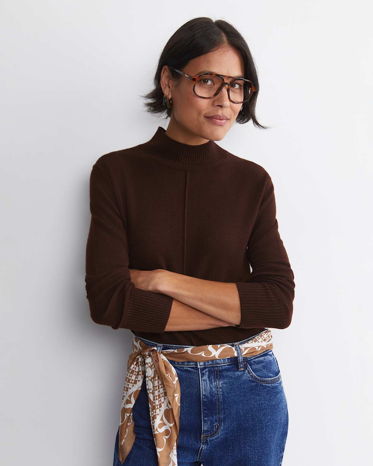 Cass Wool Sweater in CHOCOLATE