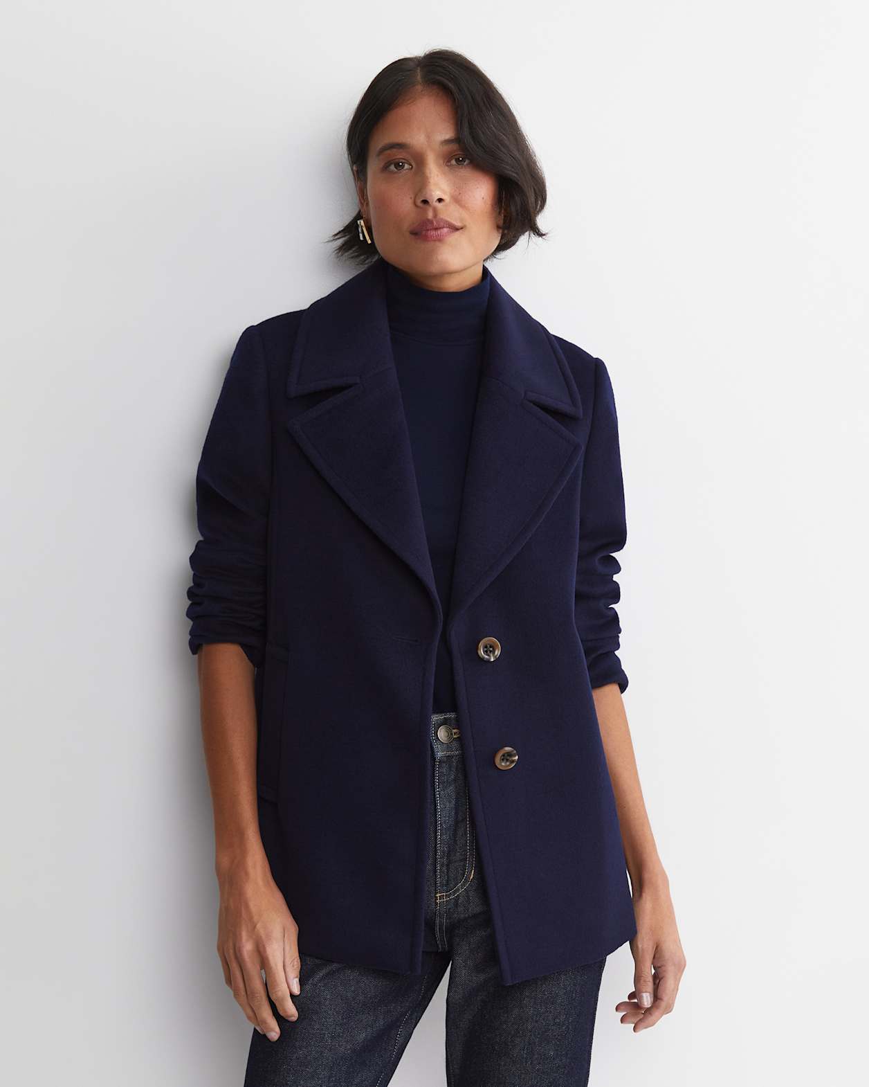 Saskia Single Breasted Jacket in NAVY
