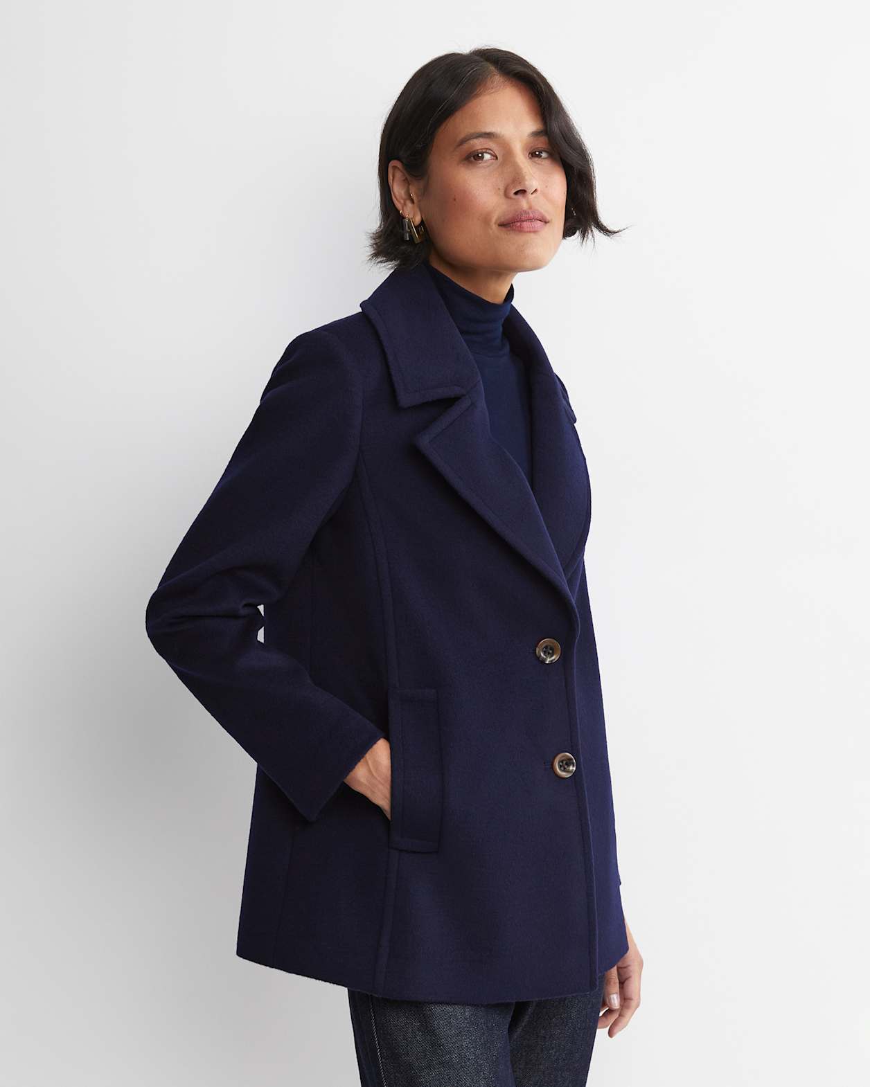 Saskia Single Breasted Jacket in NAVY