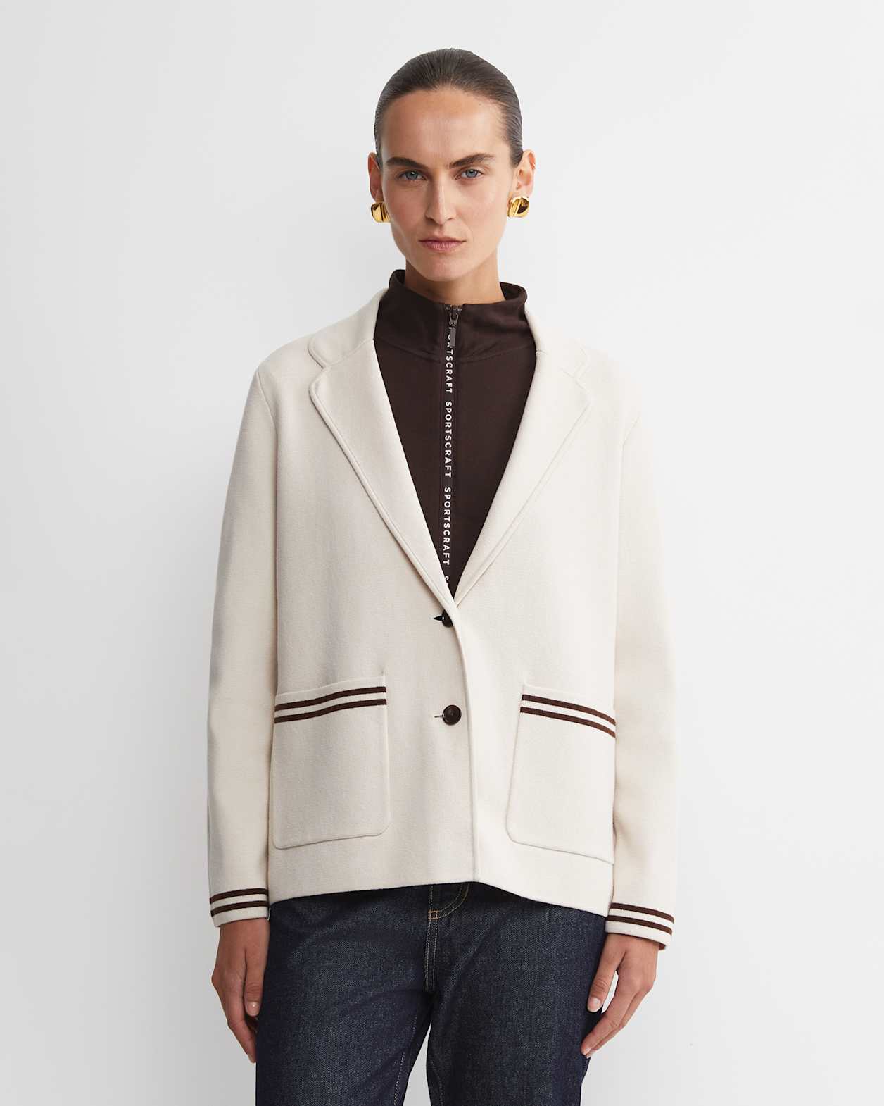 Cotton Cashmere Cardigan in CHALK