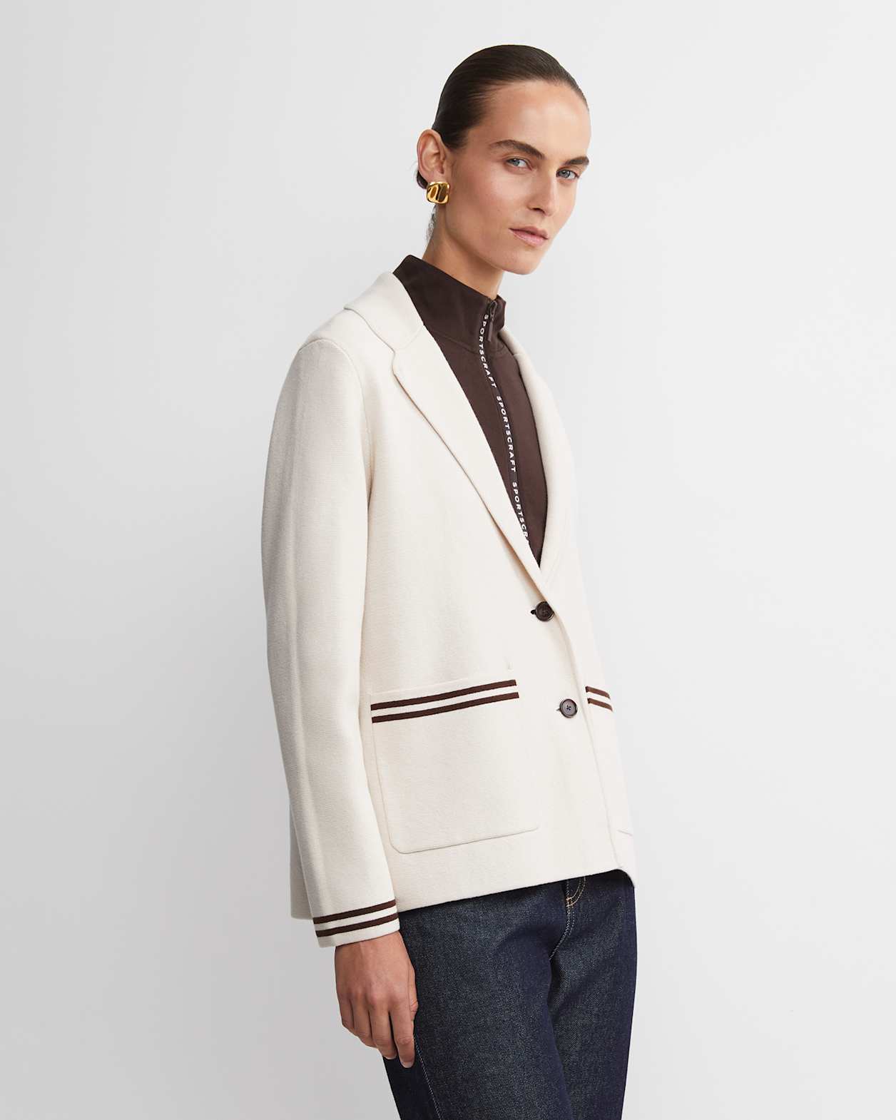Cotton Cashmere Cardigan in CHALK