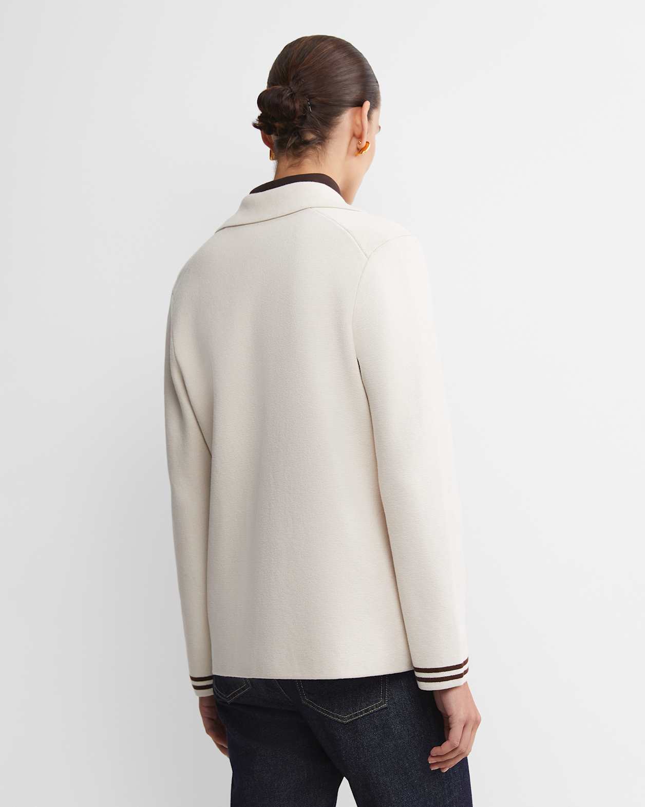 Cotton Cashmere Cardigan in CHALK