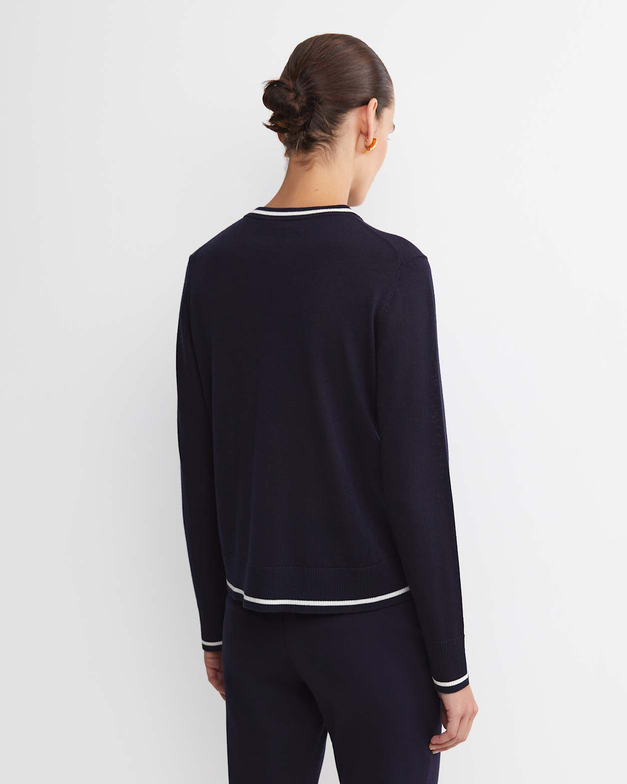 Francis Merino Cardigan in NAVY