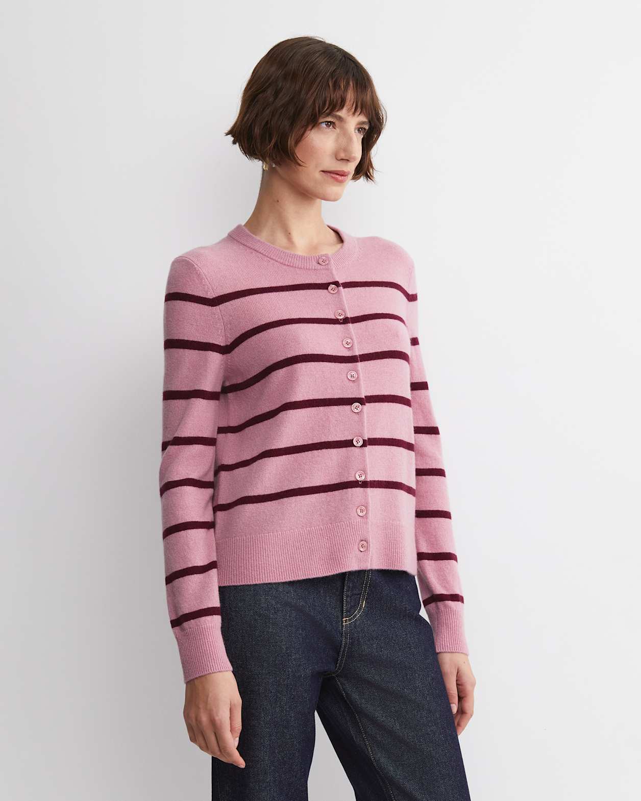 Sunshine Wool Cardigan in PINK MULTI