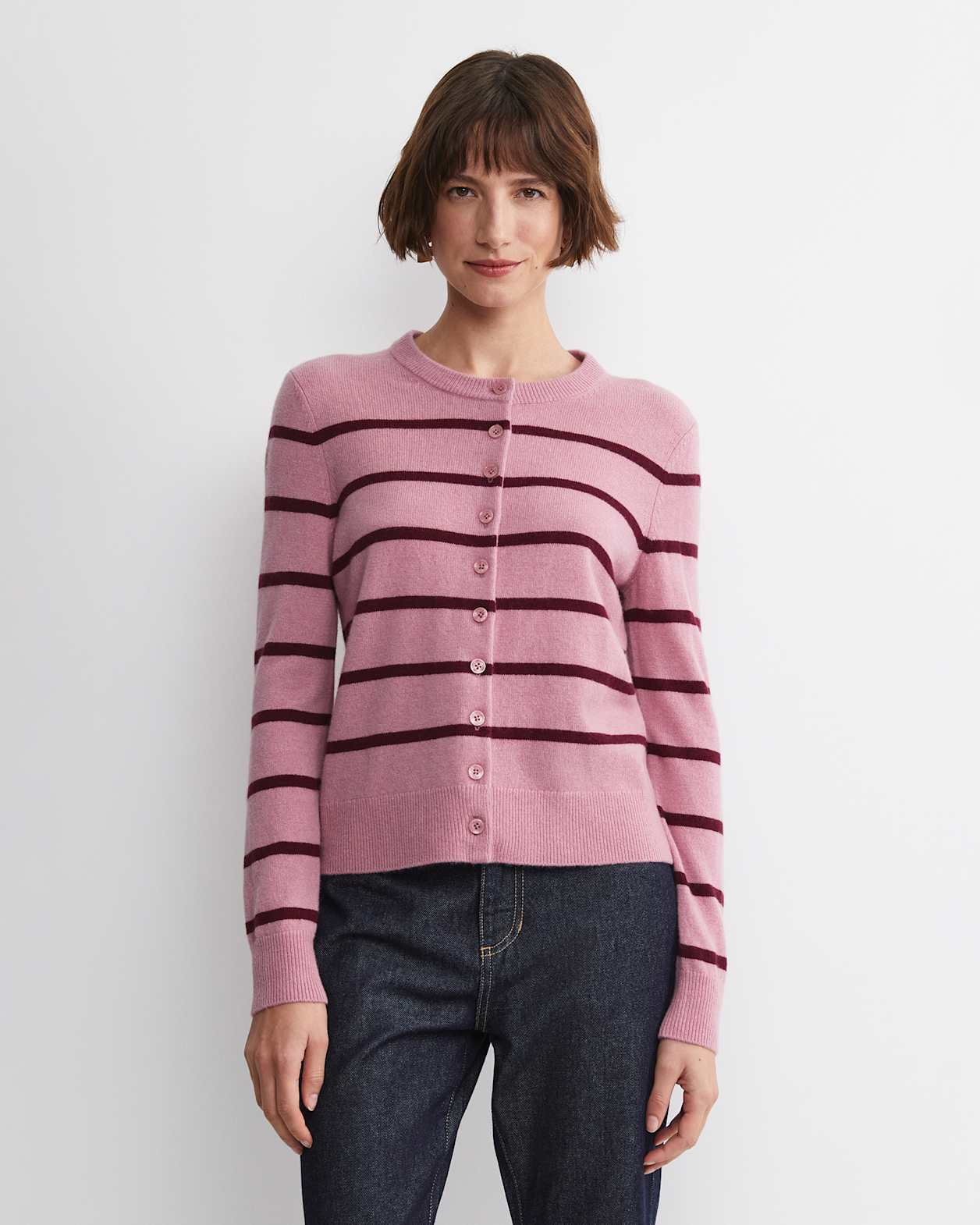 Sunshine Wool Cardigan in PINK MULTI