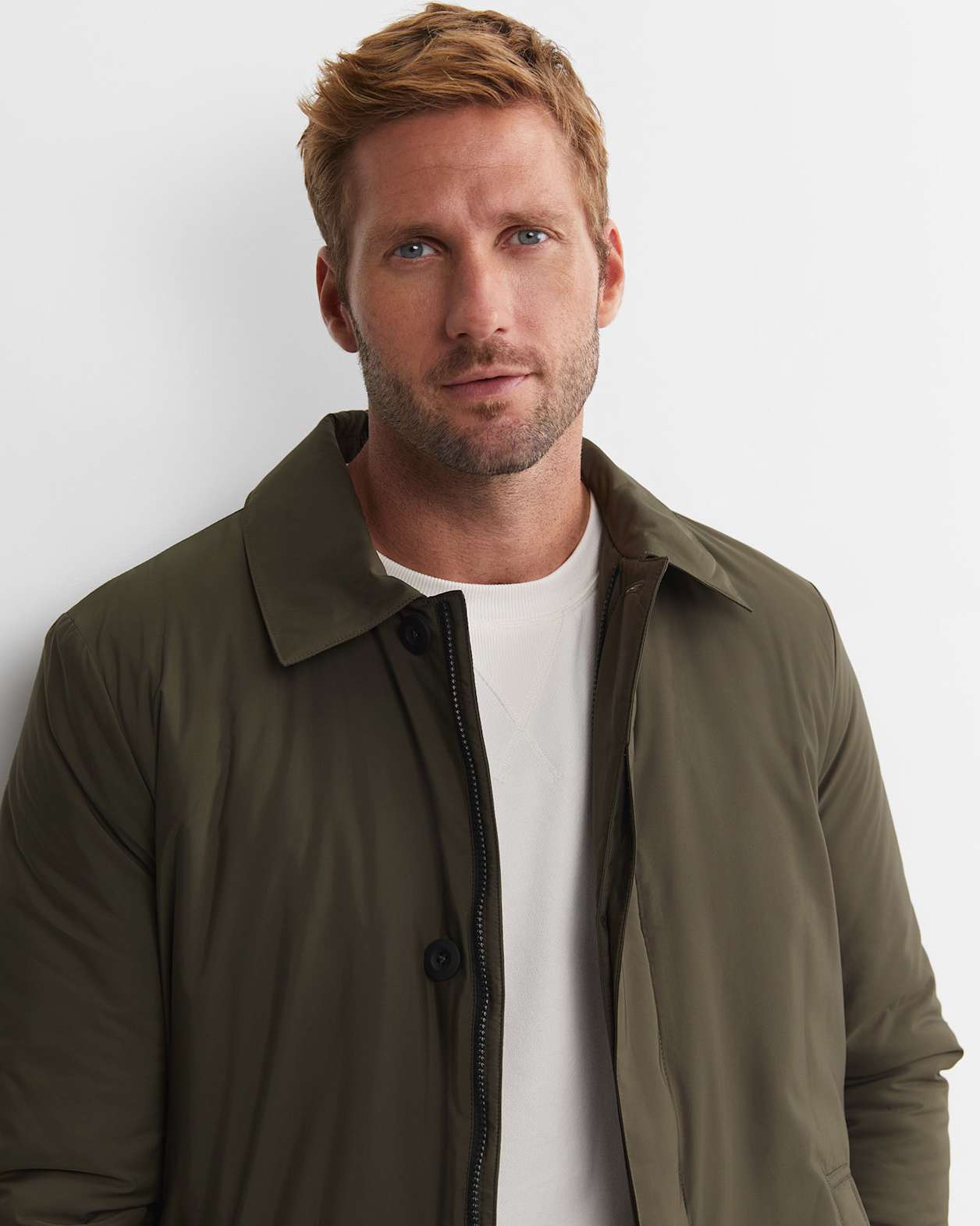 Seaburn Padded Coat in DARK KHAKI