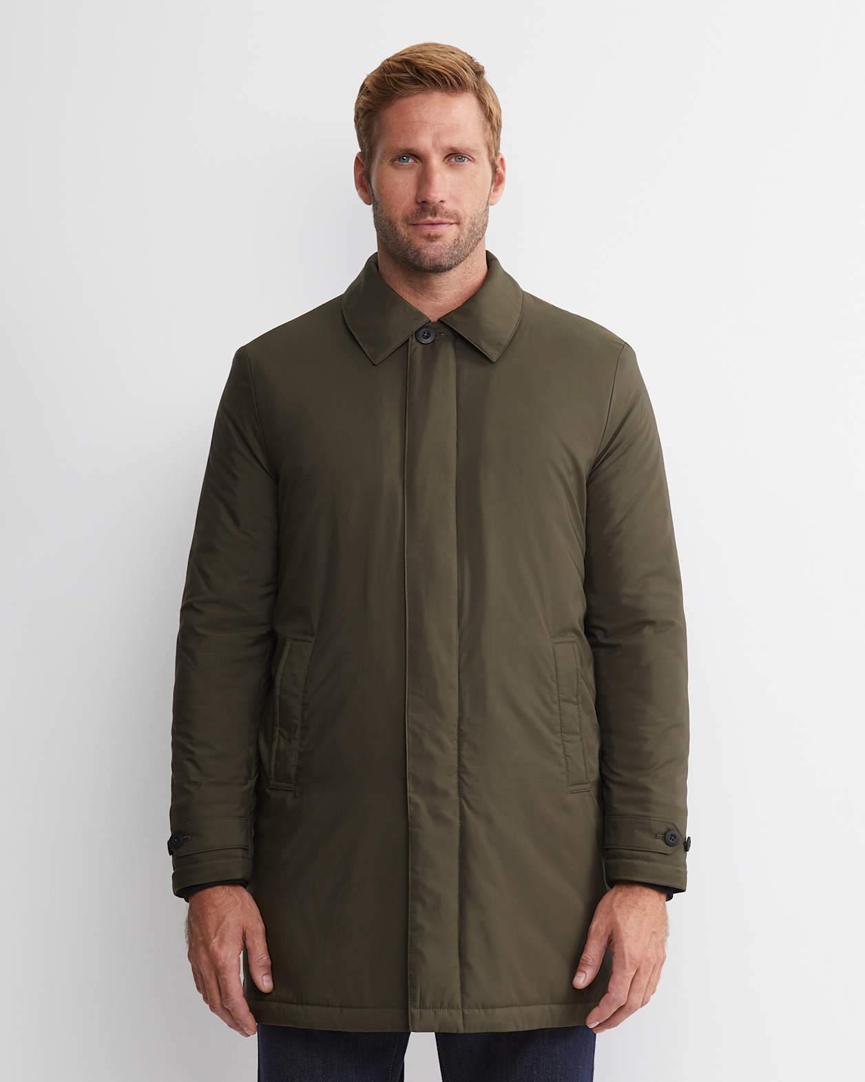 Seaburn Padded Coat in DARK KHAKI