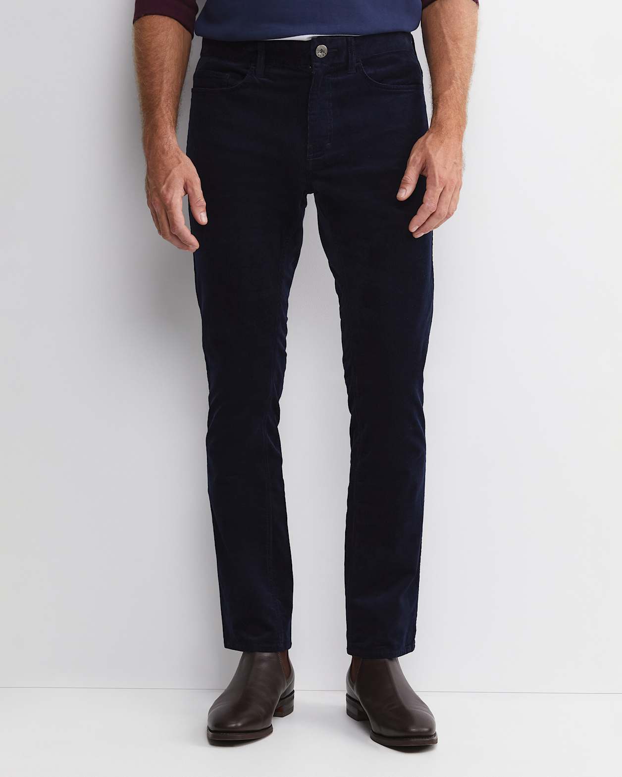 Hudson Straight Leg Cord in NAVY