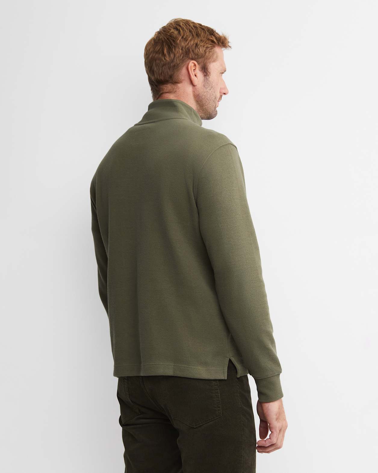 SC Quarter Zip Sweat in KHAKI