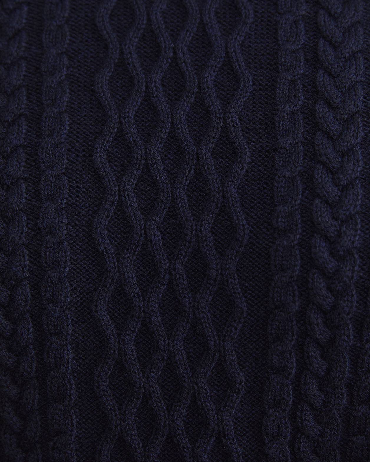 Joshua Cable Crew Knit in NAVY MELANGE