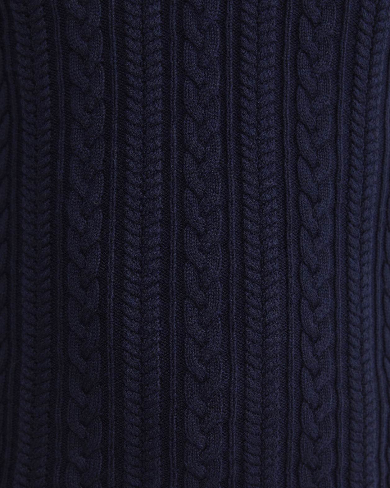 Joshua Cable Quarter Zip Knit in NAVY MELANGE