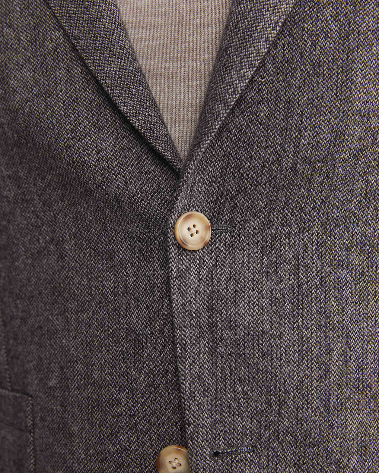 Max Washed Wool Item Jacket in DARK CHARCOAL