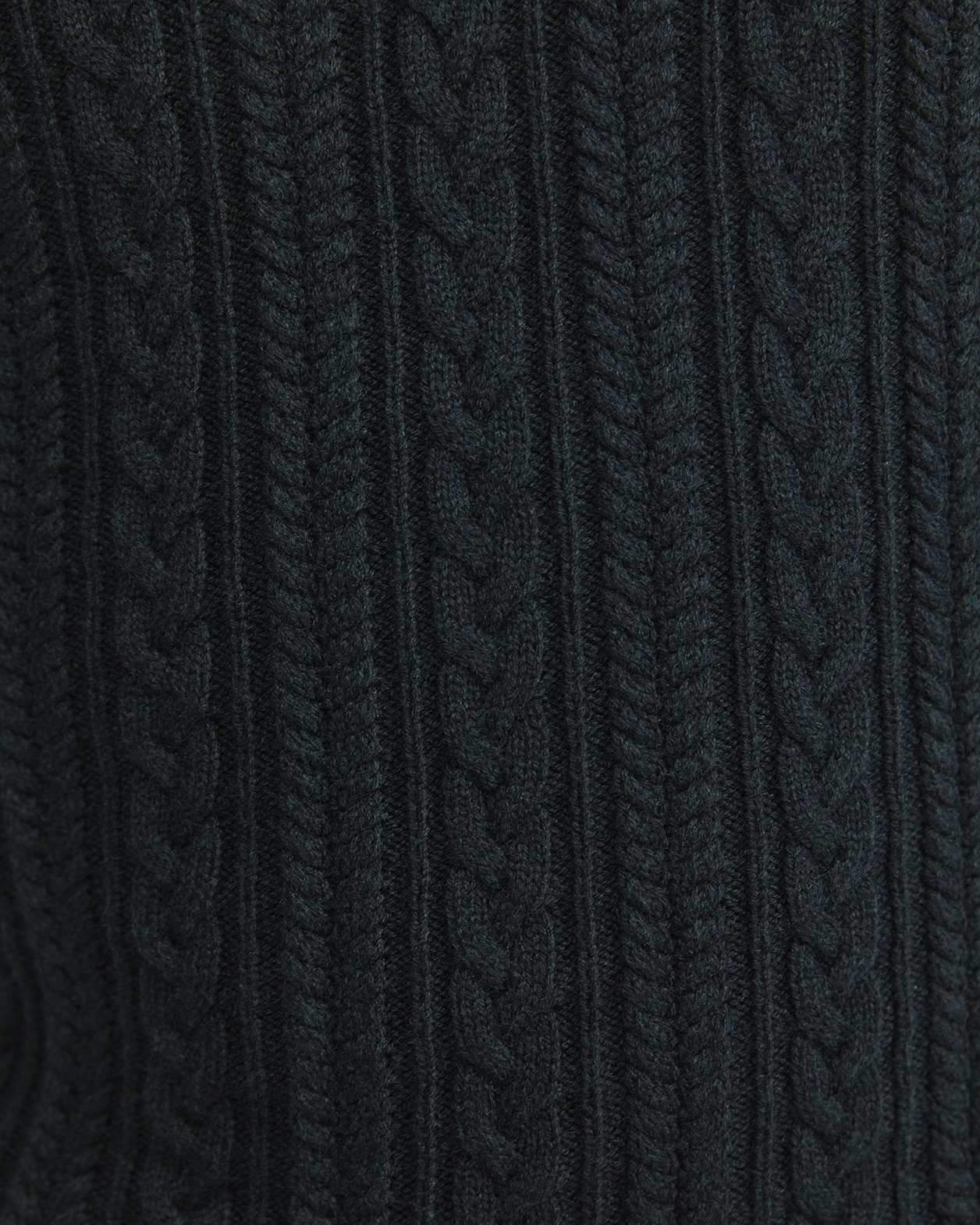 Joshua Cable Quarter Zip Knit in FOREST