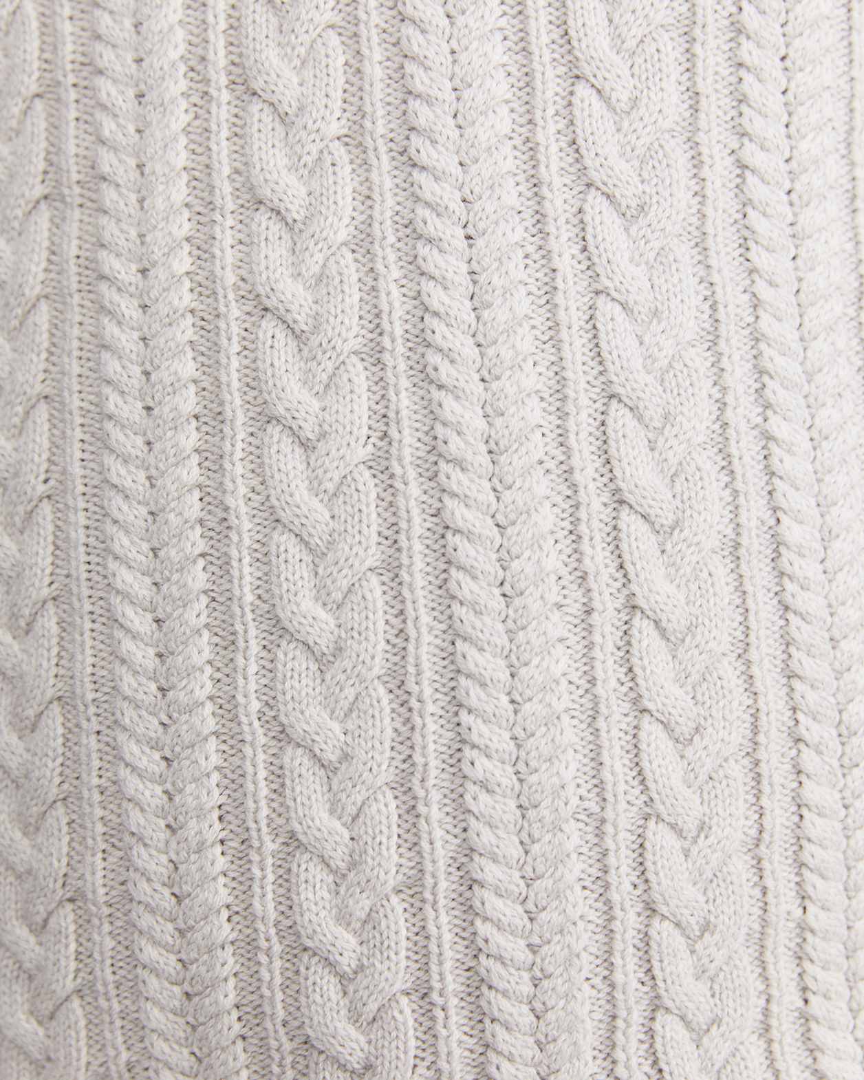 Joshua Cable Quarter Zip Knit in OATMEAL