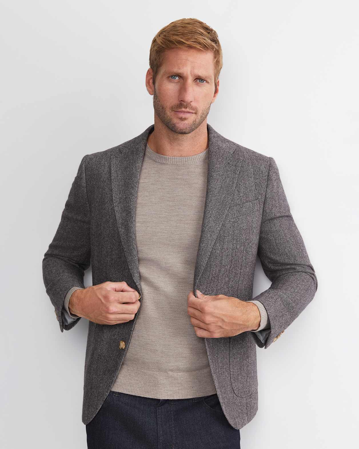 Max Washed Wool Item Jacket in DARK CHARCOAL