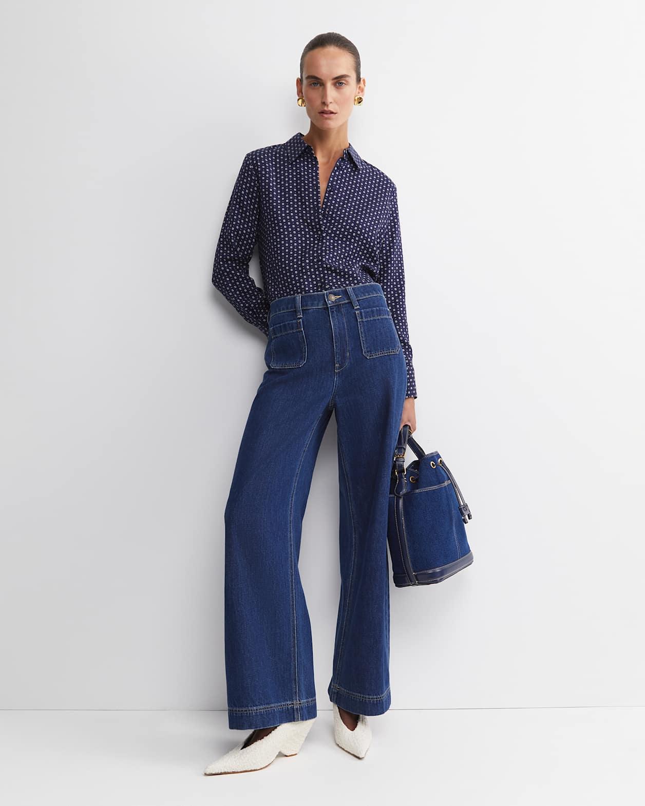 Nili Wide Leg jean in BLUE WASH