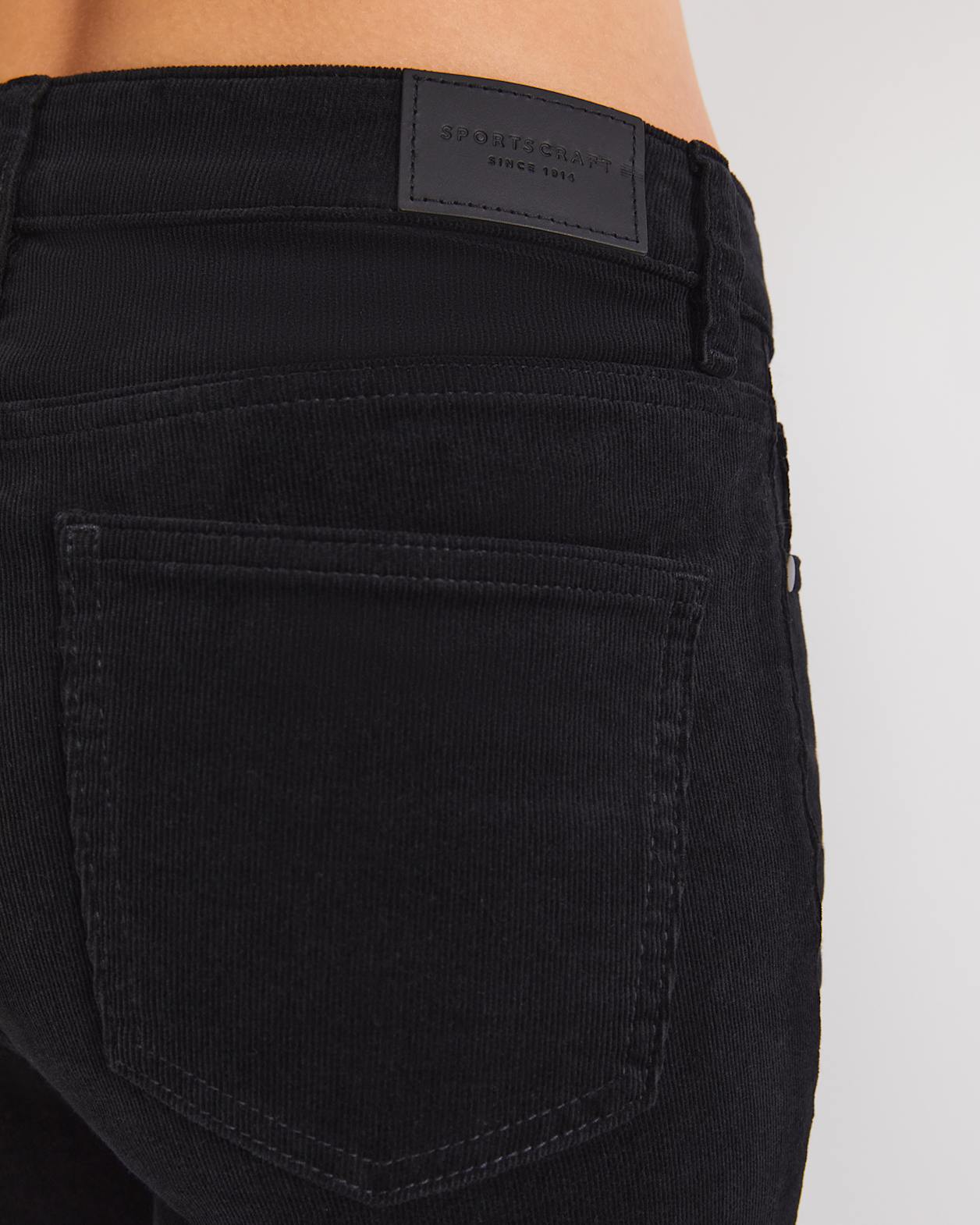 Cleo Straight Cord Jean in BLACK