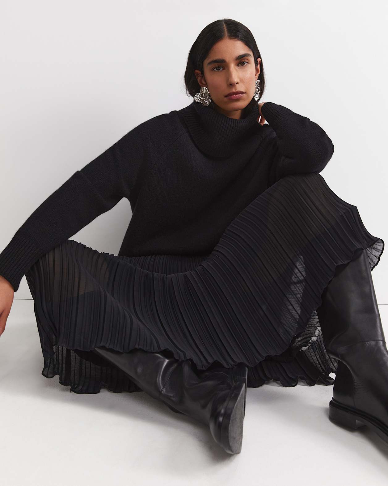 Sunshine Chunky Sweater in BLACK