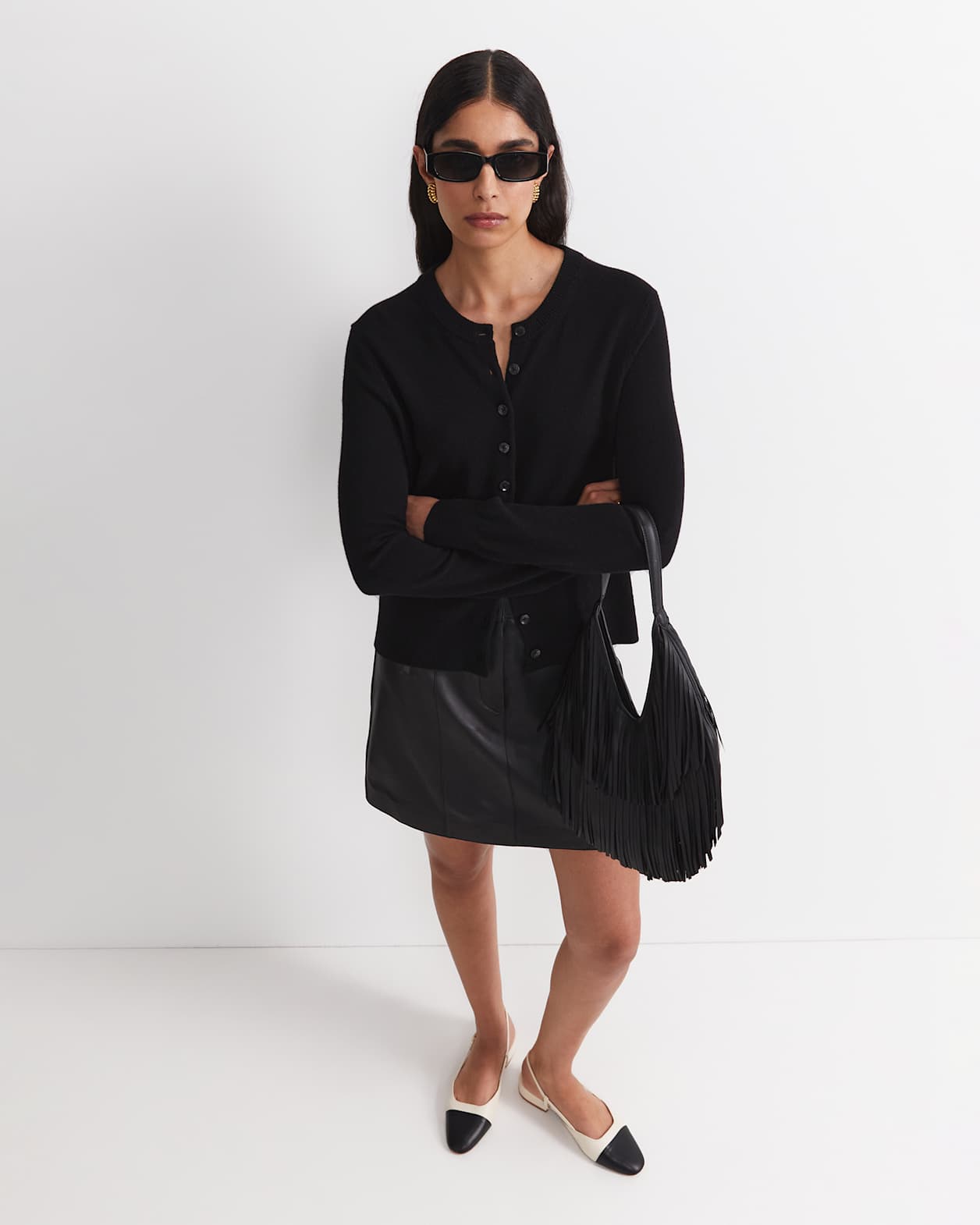 Sunshine Wool Cardigan in BLACK